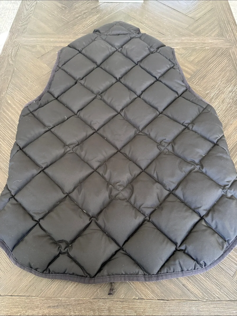 J.Crew Excursion Down Puffer Vest Small Black Quilted Gold Snap Lightweight